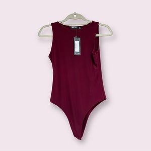 Nasty Gal Slink About It Racer High-Leg Bodysuit